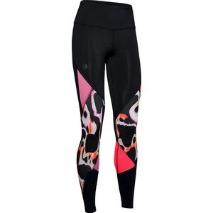 Under Armour Rush Print Color Block Leggings Dames Sportlegging - Maat XS - Black