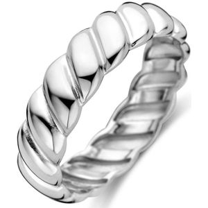 Gerhodineerd Zilver Ring Gedraaid 1338380