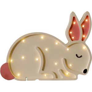 Houten Nachtlampje Konijn – Magische LED Sfeerverlichting met Dimmer en Timer - Perfect voor Baby's en Peuters - Wandlamp voor in de Slaapkamer en Kinderkamer