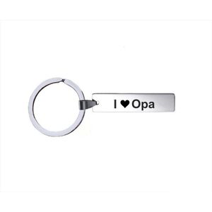Sleutelhanger RVS -  I Love Opa