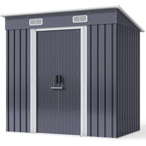 Bealife CC26 Metalen Gereedschapsschuur - 183 x 109 x 160 cm - voor Achtertuin Terras Gazon - Grijs
