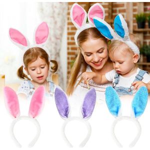 Gadgetpoint | Pasen | Easter | Paashaas | Bunny Ears | Hoofdband | Diadeem | Set van 2 in Willekeurige kleuren
