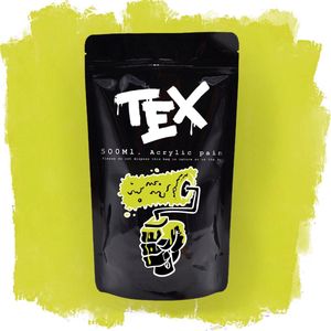 TEX Paint - Acrylverf in zak - 500 ml - Bamski pandan yellow - Gele verf