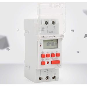 Tijdschakelaar Programmeerbare 12V DC 30A Wekelijkse LCD Aan Uit Controle Digitale Power Relais Countdown Functie