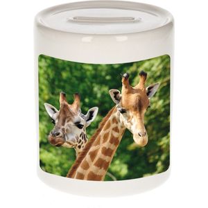 Dieren giraffe foto spaarpot 9 cm jongens en meisjes - Cadeau spaarpotten giraffe giraffen liefhebber