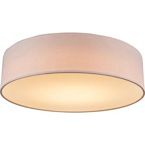 QAZQA drum led - Moderne LED Plafondlamp - 1 lichts - Ø 400 mm - Roze - Woonkamer | Slaapkamer | Keuken