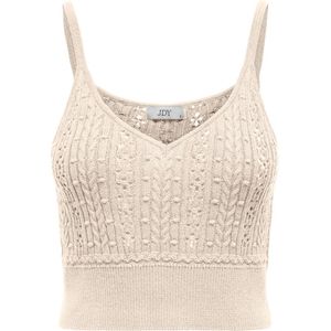 Jacqueline de Yong Top Jdymarly S/l Struc Crop Top Knt 15320725 Eggnog Dames Maat - XL