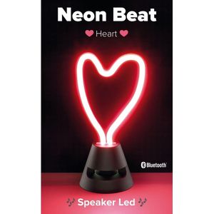 Cellularline neon beat heart - draagbare LED Speaker - hart-vormig LED, ingebouwde speaker