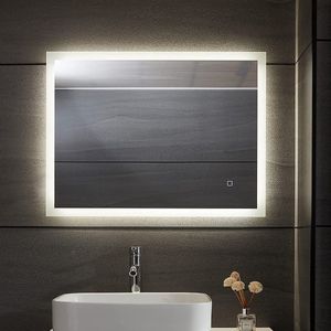 Spiegel - Spiegel met verlichting - Badkamerspiegel - LED - Koper en loodvrij - 100 x 60 cm - Glas