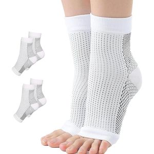 Sportieve enkelbandages voor verstuiking en enkelondersteuning - 2 paar, L/XL