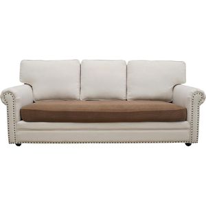Bankhoes, 3-zits, stretch zitkussen, bankovertrek, elastische overtrek, voor L-vorm, lichtbruin, lengte 165-200 cm (1 stuk)