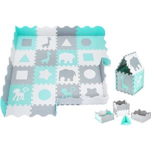 Grote geurloze puzzelmat voor kinderen - 150 x 150 cm - Educatieve speelmat voor veilige ontwikkeling