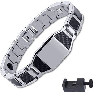 Narvie - Helende Armband - Magneet Armband - Gezondheidsarmband Magnetische Armband - Kleur Zilver