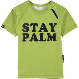 Beach & Bandits - UV-zwemshirt voor kinderen - UPF50+ - Korte mouw - Stay Palm - Groen - maat 116-122cm
