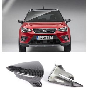 Geschikt voor Seat Arona KJ7 Spiegel Spiegelkap Spiegelkappen Carbon Look Cupra FR Look 2017 t/m 2023