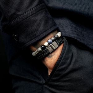 Rebel & Rose Armband Mountain High 8mm Natuursteen Unisex RR-80114-S