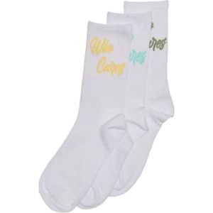 Sokken- Onspirson who cares 3-pack tennis sock- wit- Only & Sons- One size- Print