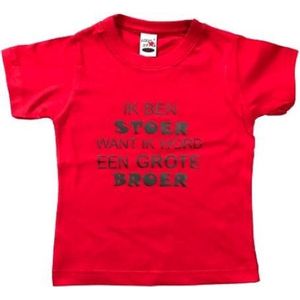 Baby T-Shirt Aankondiging bekendmaking zwangerschap, tekst. Ik ben stoer want ik word grote broer ©