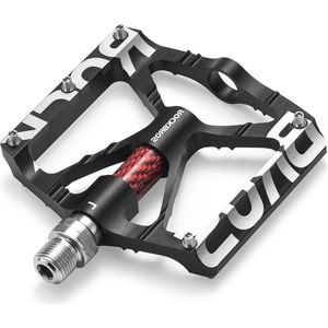 9/16 ""Aluminium MTB Pedalen met Afgedichte Lagers - Antislippedalen - Zwart Rood - Fietspedalen