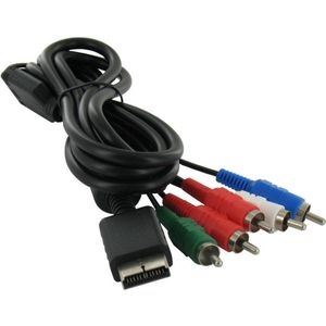 Component AV kabel voor Sony PlayStation 2 en 3 / zwart - 1,8 meter