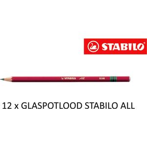 STABILO ALL - Special Grafietpotlood - Schrijft Op Vrijwel Alle Gladde Oppervlakken - Doos 12 Stuks
