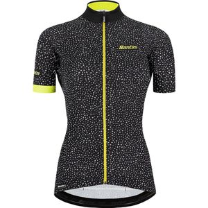 Santini Sportshirt - Maat M  - Vrouwen - zwart,geel,wit