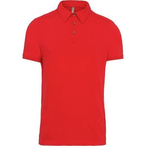 Kariban Heren Jersey Gebreide Polo Shirt (Rood)