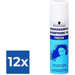 Schwarzkopf Fresh - 150 ml - Droogshampoo - Voordeelverpakking 12 stuks