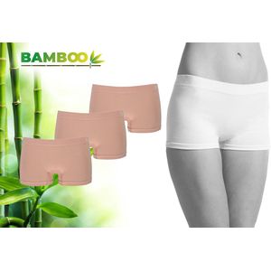 Bamboo Elements - Naadloos Ondergoed Dames - Bamboe - 3 Stuks - Hipster Dames - Nude - L - Boxershort Dames - Lingerie - Onderbroeken Dames - Dames Slips - Ondergoed Dames