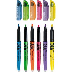 Pilot Frixion markeerstift light set van 6 stiften - Highlighter stift - uitgumbaar markeerstif