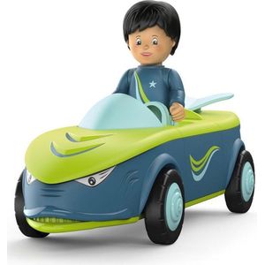 Toddys Speelgoedauto Dave Junior 19 Cm Blauw/groen 2-delig
