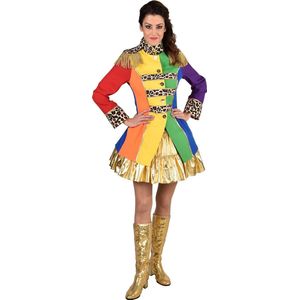 Magic By Freddy's - Grappig & Fout Kostuum - Over The Rainbow Jas Vrouw - Multicolor - XXL - Carnavalskleding - Verkleedkleding