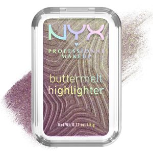 NYX Professional Make Up Buttermelt Highlighter - Blijft tot 12u zitten - Verrijkt met mango-, amandel- en sheaboter - Butta in Black - 5gr