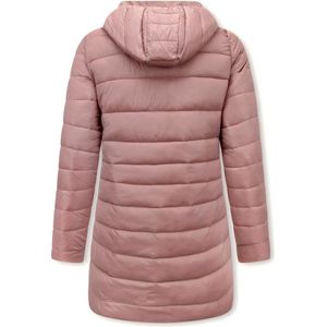 Gewatteerde Jas Dames Lang Parka - Slim Fit - Pink