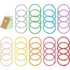 30mm Binder Rings - Set of 36 Metal Colorful Rings for Bookbinding, Loose Leaf Binding, Index Cards, Albums, Documents, and Keychains
