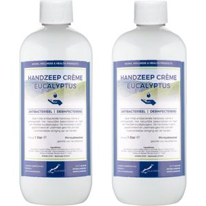 Handzeep Crème Eucalyptus 1 liter - set van 2 stuks