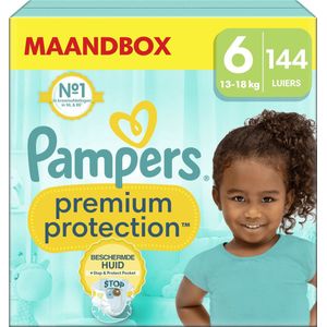 Pampers Premium Protection - Maat 6 (13kg-18kg) - 144 Luiers - Maandbox