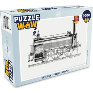 Puzzel Vintage - Trein - Spoor - Legpuzzel - Puzzel 1000 stukjes volwassenen