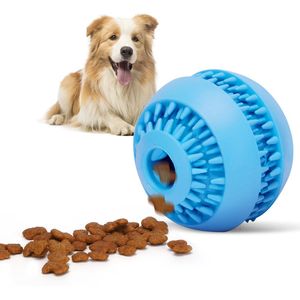 Nobleza AF1 - Honden Speelgoed - Hondenspeeltjes - Hondenbal - Hondenspeelgoed - Honden Bal - Snackbal Hond - Kauwspeelgoed - Blauw - 6 cm