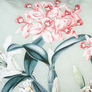 Kussen Turkoois 45 x 45 cm 100% katoen Orchidee