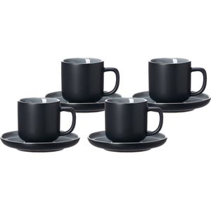 Espressotassen mit Untertassen Jasper 100 ml Set van 4