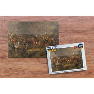 Puzzel De Slag bij Waterloo - Schilderij van Jan Willem Pieneman - Legpuzzel - Puzzel 500 stukjes
