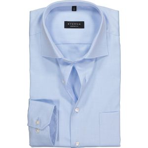 ETERNA comfort fit overhemd - mouwlengte 7 - niet doorschijnend twill heren overhemd - lichtblauw - Strijkvrij - Boordmaat: 46