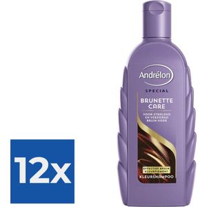 Andrélon Shampoo Brunette Care 300 ml - Voordeelverpakking 12 stuks