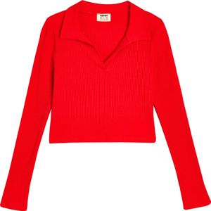 V-kraag Lange mouw T-shirt