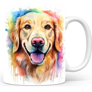 Mok met Golden Retriever Beker voor koffie of tas voor thee, cadeau voor dierenliefhebbers, moeder, vader, collega, vriend, vriendin, kantoor