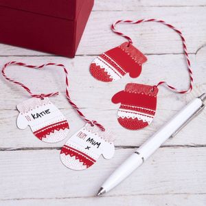 Ginger Ray - Ginger Ray - Cosy Christmas �– Cadeaukaarten Rood Witte Wanten