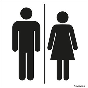 Bordje WC/Toilet - Mannen/Vrouwen - 10 x 10 cm - Voor binnen & buiten - Mannen & vrouwen wc bordje