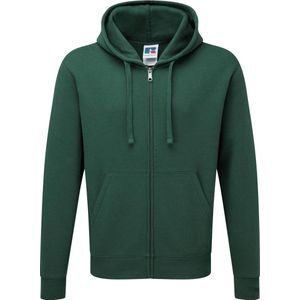 Russell Heren Authentieke Sweatshirt met volledige ritssluiting / Hoodie (Fles groen)