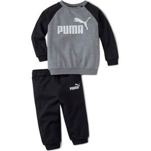 Puma Minicats Essentials Raglan  Trainingspak - Maat 74  - UnisexBaby - zwart/grijs